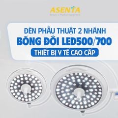 Đèn mổ phẫu thuật 2 nhánh LED500/700 treo trần