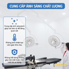 Đèn mổ phẫu thuật 2 nhánh LED500/500 treo trần