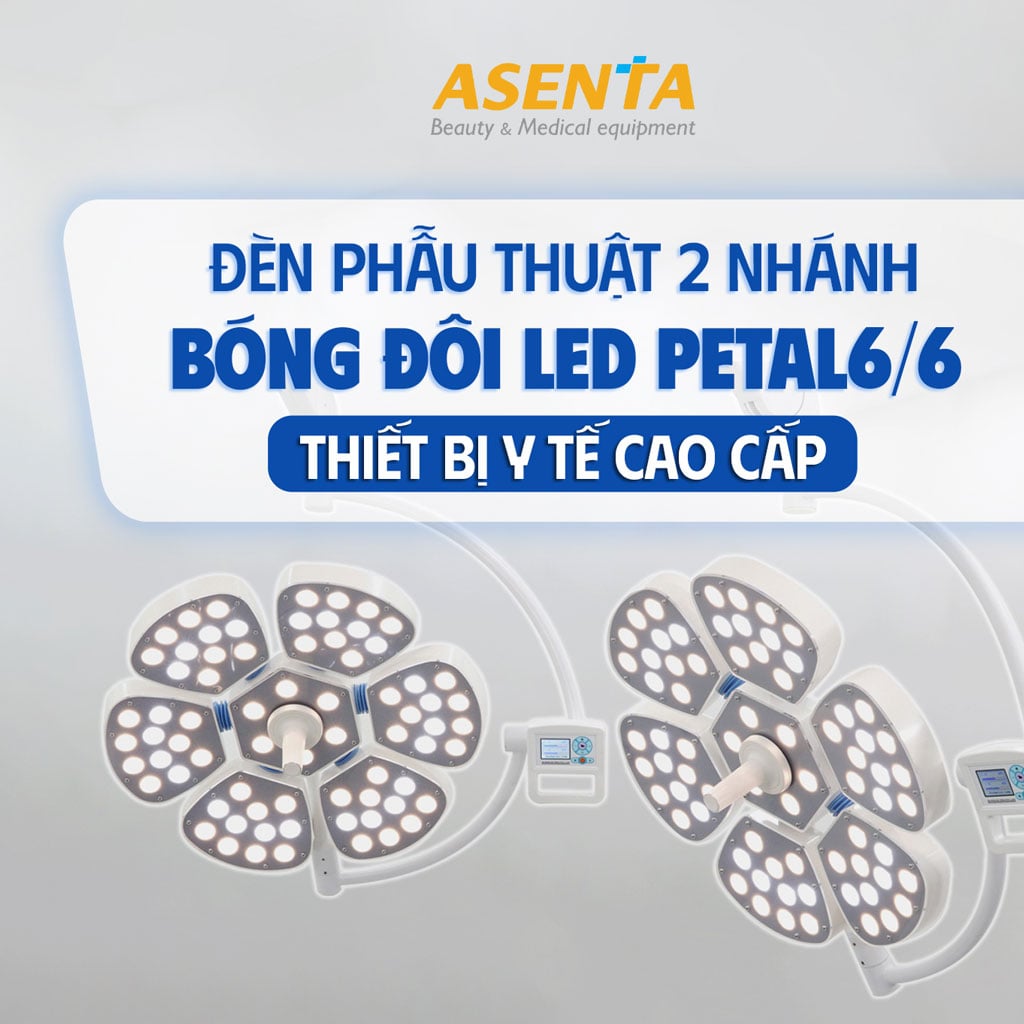 Đèn phẫu thuật treo trần 1 nhánh PETAL 6 cánh hoa