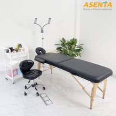 Giường phun xăm vali chân gỗ Full phụ kiện HMBB-8103-60