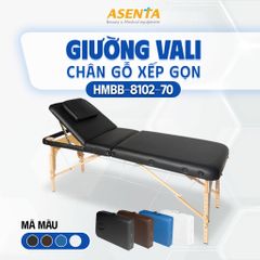 Giường vali gấp gọn chân gỗ nâng đầu HMBB-8102-70