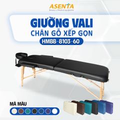 Giường gấp vali chân gỗ full phụ kiện HMBB-8103-60