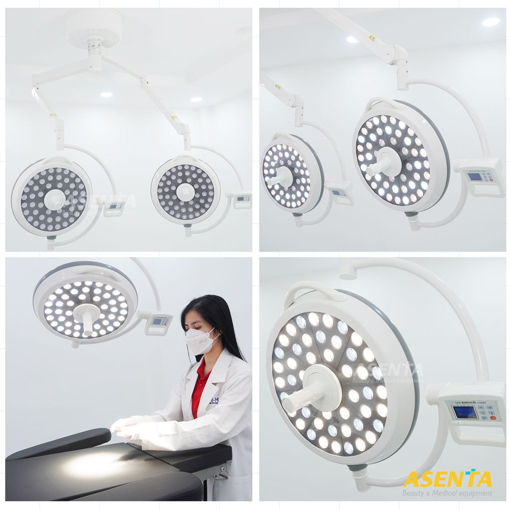 Đèn mổ phẫu thuật 2 nhánh LED500/500 treo trần