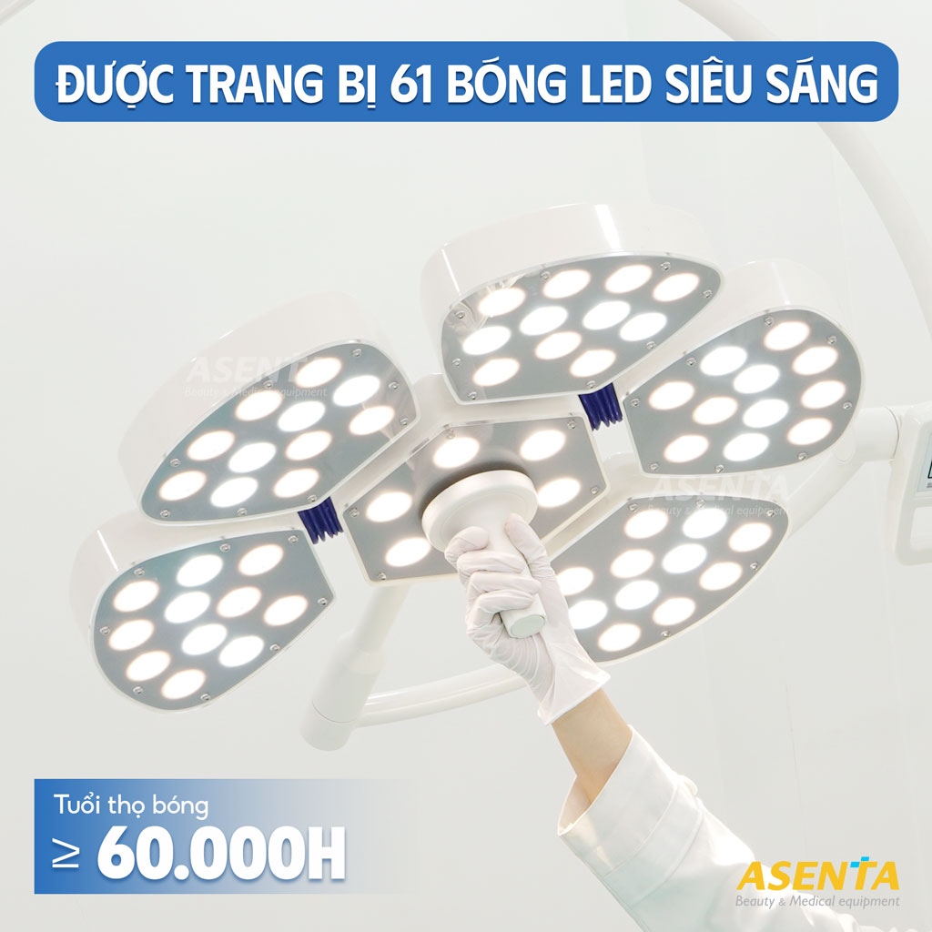 Đèn phẫu thuật FULL LED bóng ĐƠN PETAL 5 di động