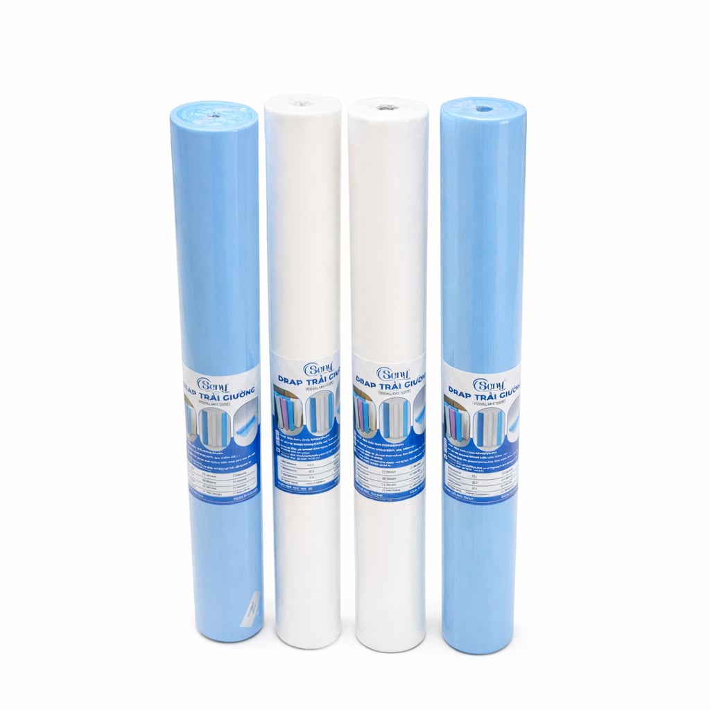 Cuộn vải không dệt trải giường bệnh viện dùng một lần 80*180cm 25 miếng