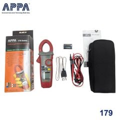 Ampe kìm đo điện năng lượng mặt trời APPA 179 (1500A, 2000VDC)