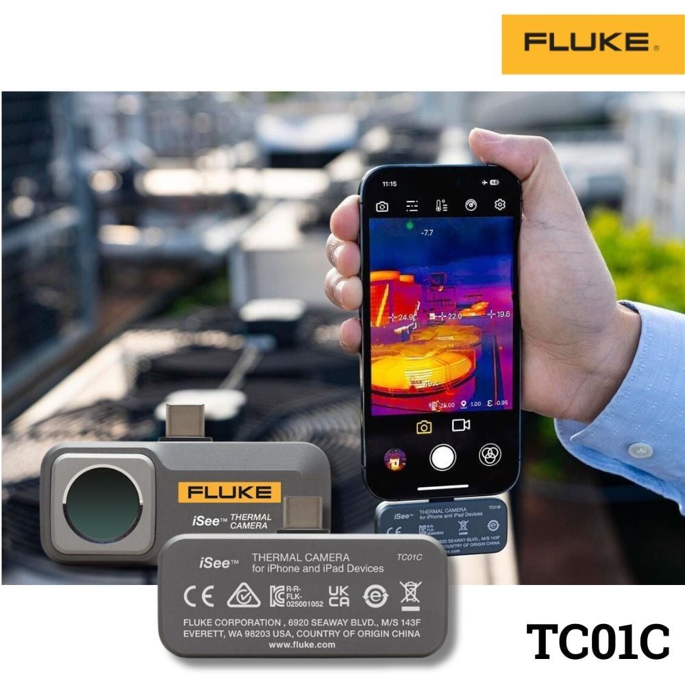 Camera nhiệt gắn điện thoại iSee FLUKE TC01C chân Type C - iOS