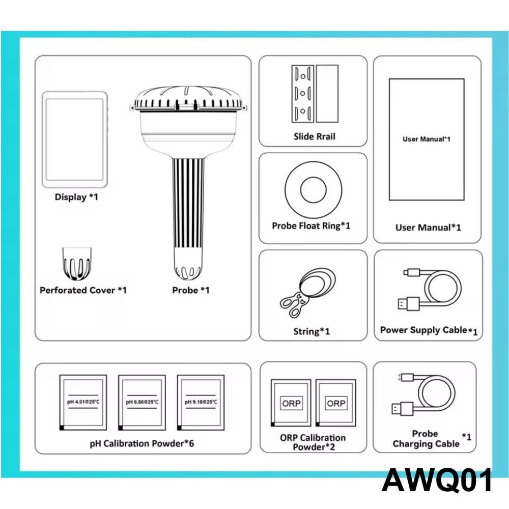 Máy đo chất lượng nước AWQ01 - WIFI 8 trong 1