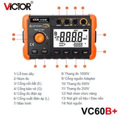 Đồng hồ đo điện trở cách điện VICTOR 60B+