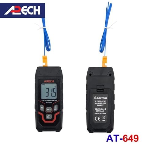 Máy đo nhiệt độ tiếp xúc Apech AT-649 loại K (1 kênh )
