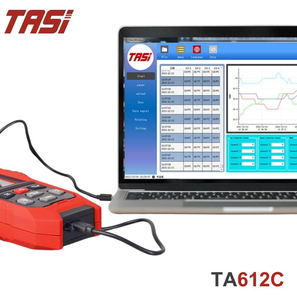Máy đo nhiệt độ tiếp xúc TASI TA612C 4 kênh loại K/J