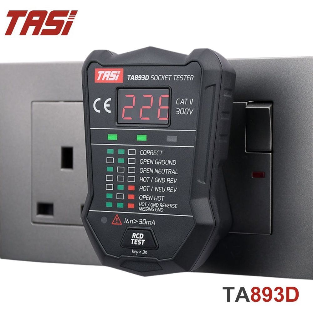 Thiết bị kiểm tra ổ cắm điện TASI TA893D