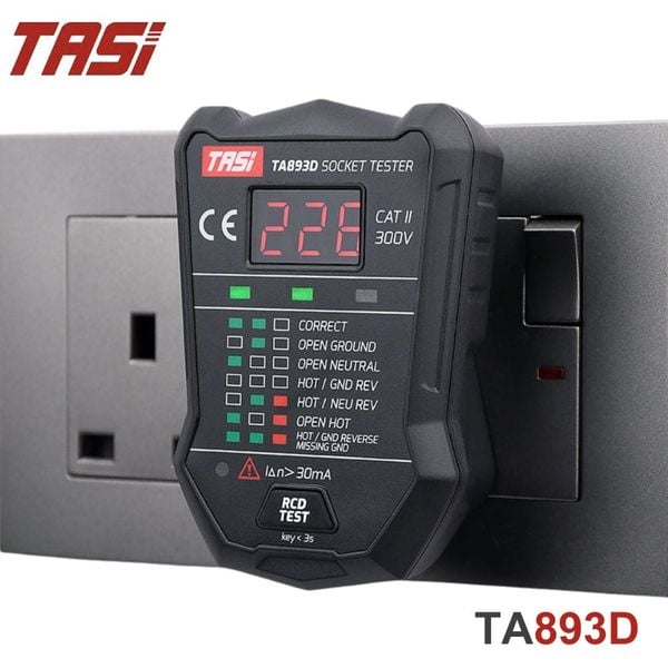 thiết bị kiểm tra ổ cắm điện TASI TA893D