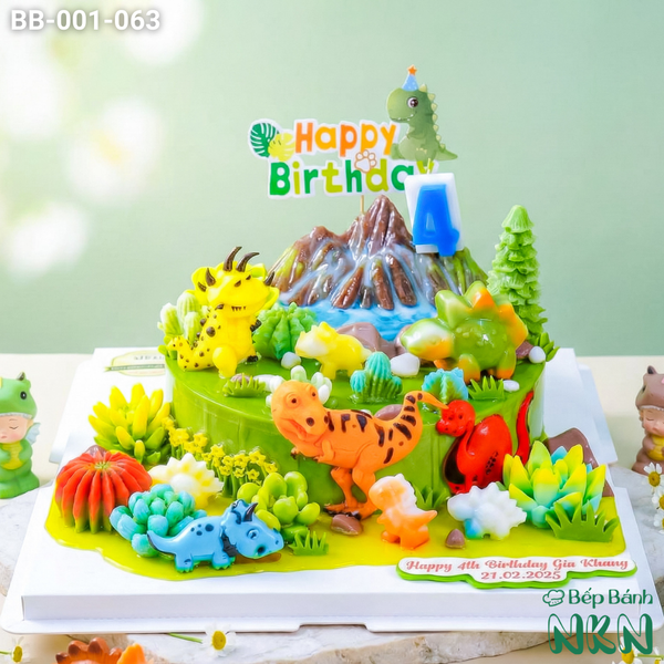  Bánh Sinh Nhật Khu Rừng Khủng Long (BB-001-063) 