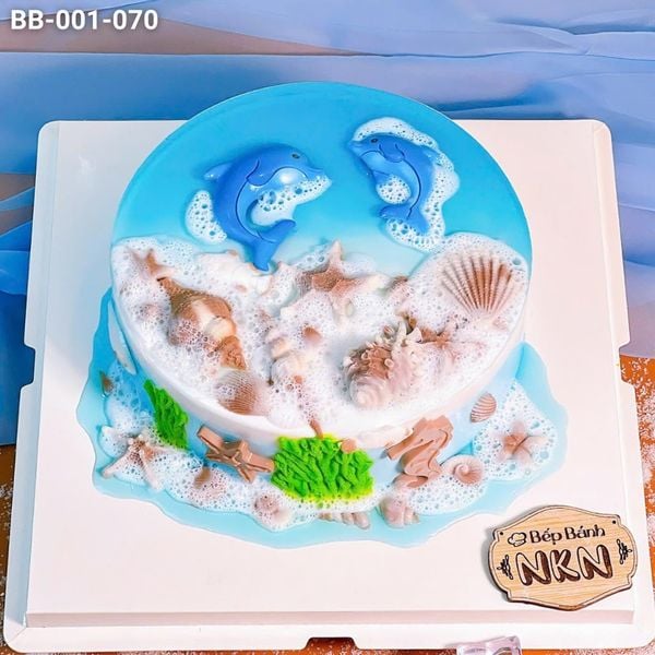  Bánh Sinh Nhật Mẫu Đại Dương Cá Heo (BB-001-070) 
