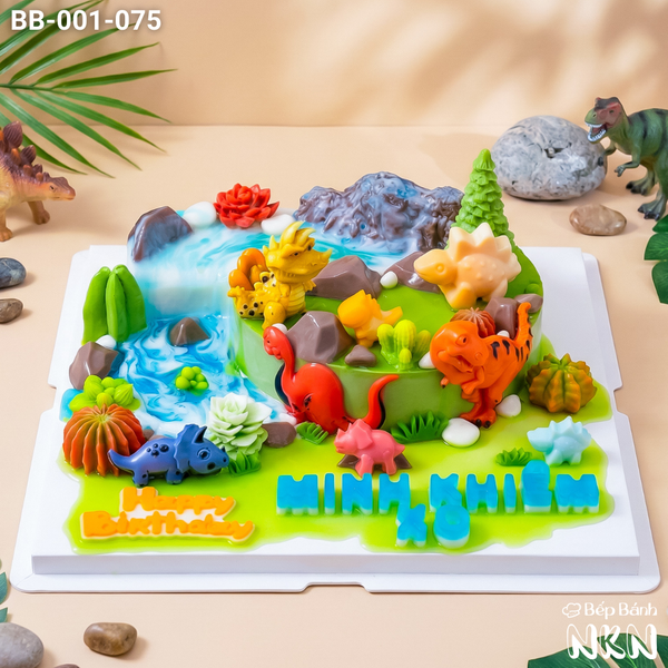 Bánh Sinh Nhật Cho Bé Mẫu Khu Rừng Khủng Long (BB-001-075) 