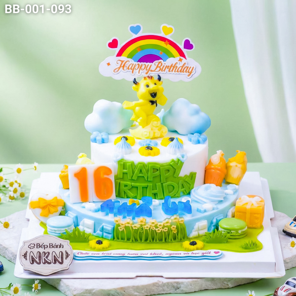  Bánh Sinh Nhật 2 Tầng Cho Bé Tuổi Sửu (BB-001-093) 