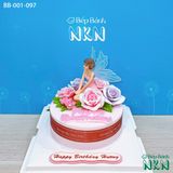  Bánh Sinh Nhật Cho Bé Mẫu Cô Tiên Cánh Hồng (BB-001-097) 