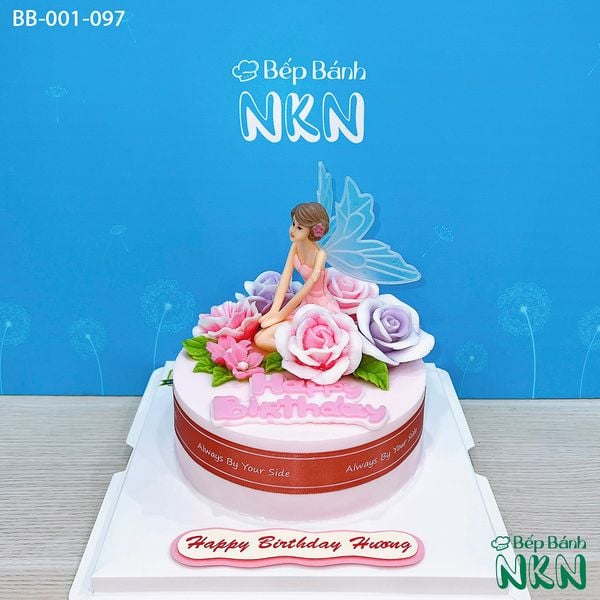  Bánh Sinh Nhật Cho Bé Mẫu Cô Tiên Cánh Hồng (BB-001-097) 