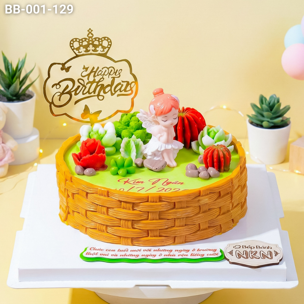  Bánh Sinh Nhật Sen Đá Cho Bé (BB-001-129) 
