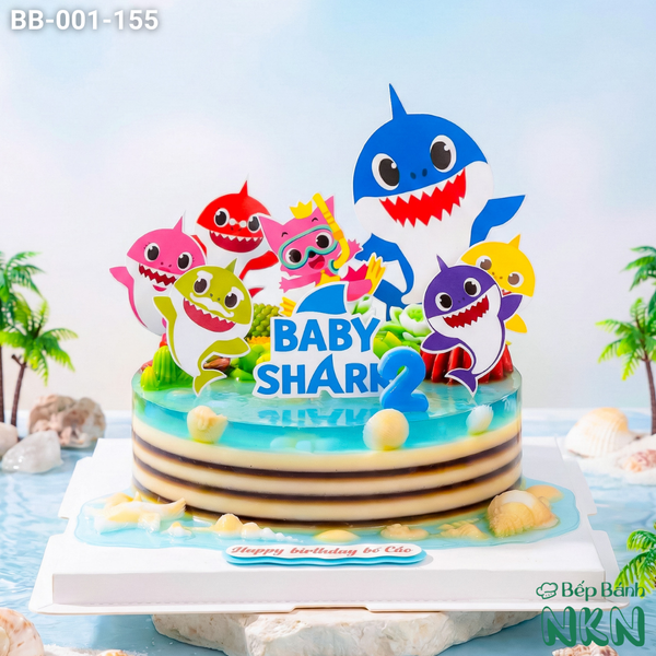  Bánh Sinh Nhật Cho Bé Mẫu Baby Shark (BB-001-155) 