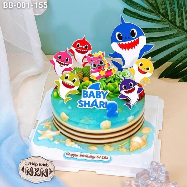  Bánh Sinh Nhật Cho Bé Mẫu Baby Shark (BB-001-155) 