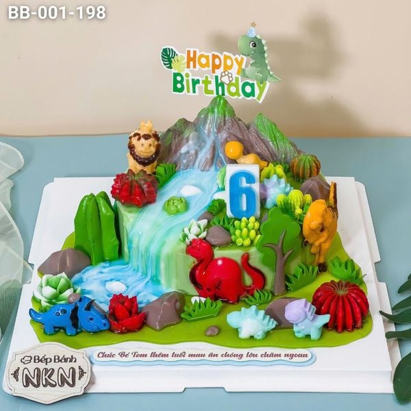  Bánh Sinh Nhật Cho Bé Mẫu Khu Rừng Khủng Long (BB-001-198) 