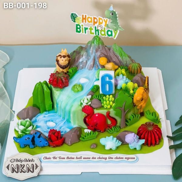  Bánh Sinh Nhật Cho Bé Mẫu Khu Rừng Khủng Long (BB-001-198) 