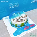  Bánh Sinh Nhật Cho Bé Mẫu Đại Dương Cá Heo (BB-001-201) 