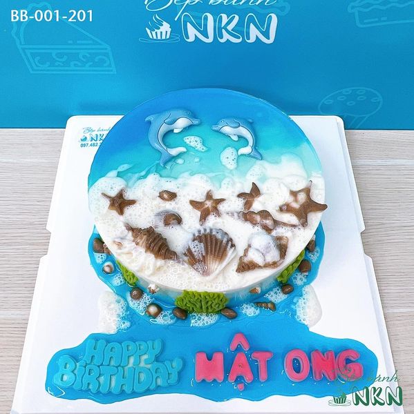  Bánh Sinh Nhật Cho Bé Mẫu Đại Dương Cá Heo (BB-001-201) 
