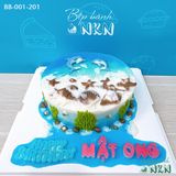  Bánh Sinh Nhật Cho Bé Mẫu Đại Dương Cá Heo (BB-001-201) 