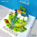  Bánh Sinh Nhật Gia Đình Heo Dễ Thương (BB-001-202) 