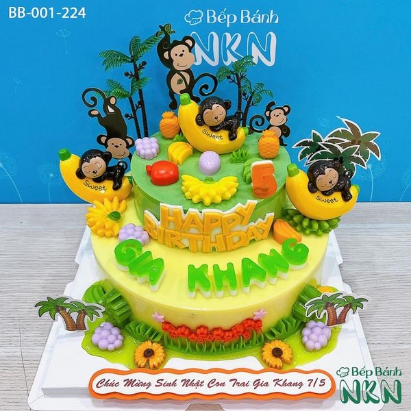  Bánh Sinh Nhật Vương Quốc Khỉ (BB-001-224) 