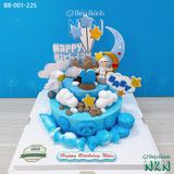  Bánh Sinh Nhật 2 Tầng Mẫu Phi Hành Gia (BB-001-225) 