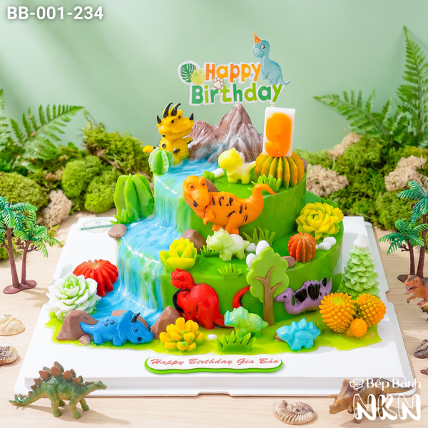  Bánh Sinh Nhật Công Viên Khủng Long 2 Tầng (BB-001-234) 