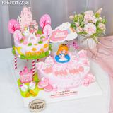  Tháp Bánh Sinh Nhật 2 Tầng Lâu Đài Công Chúa Alice (BB-001-238) 