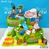  Tháp Bánh Sinh Nhật 2 Tầng Công Chúa Và Vương Quốc Khỉ (BB-001-243) 