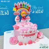  Bánh Sinh Nhật Bé Gái Ôm Gấu Bông (BB-001-261) 