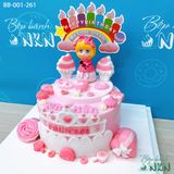  Bánh Sinh Nhật Bé Gái Ôm Gấu Bông (BB-001-261) 