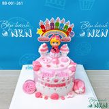  Bánh Sinh Nhật Bé Gái Ôm Gấu Bông (BB-001-261) 