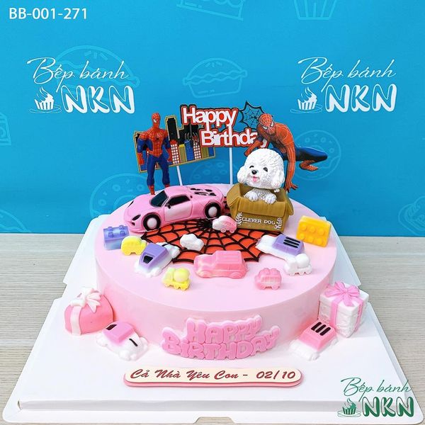  Bánh Sinh Nhật Spiderman Cho Bé Tuổi Tuất (BB-001-271) 
