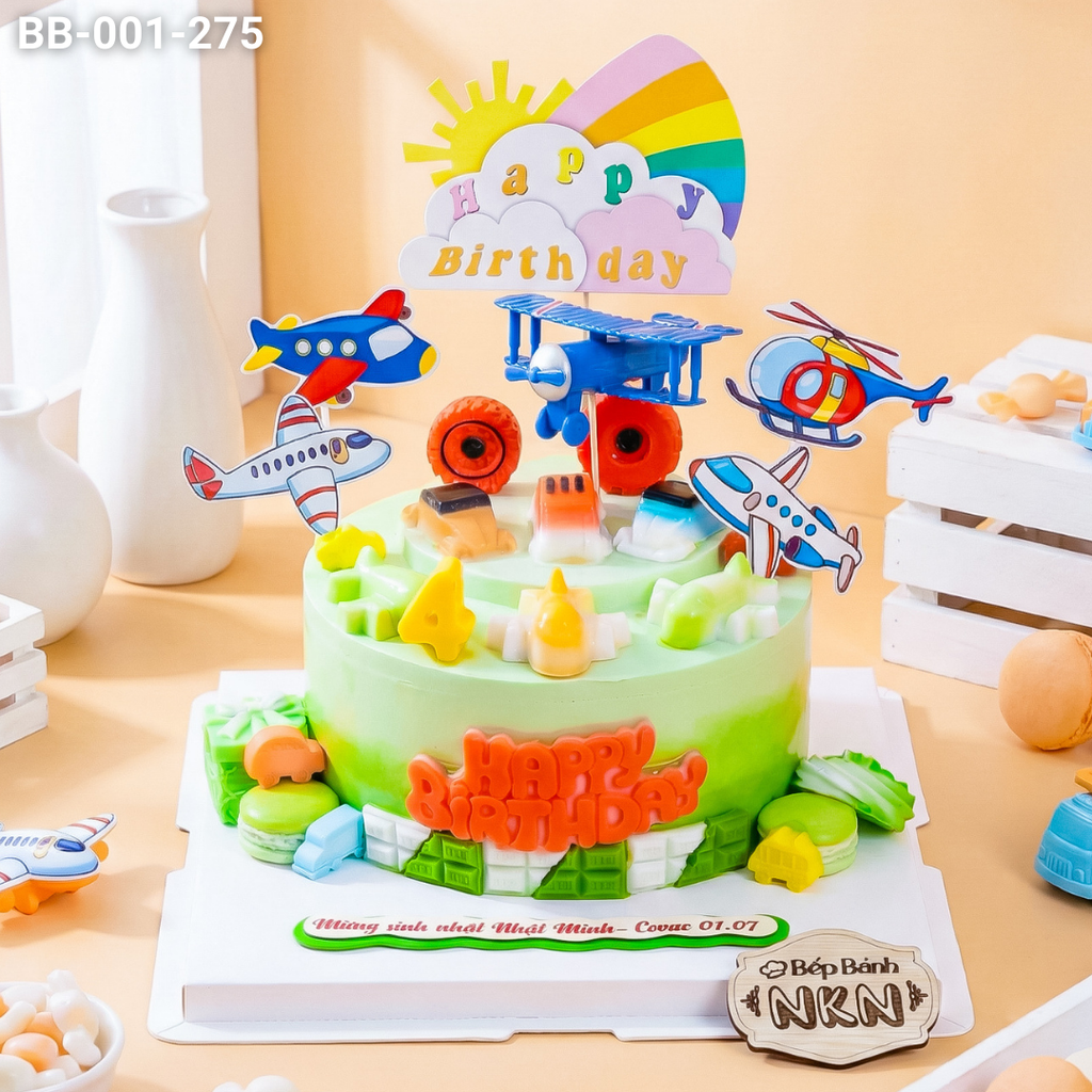 Bánh Sinh Nhật Mô Hình Máy Bay Cho Bé (BB-001-275) 