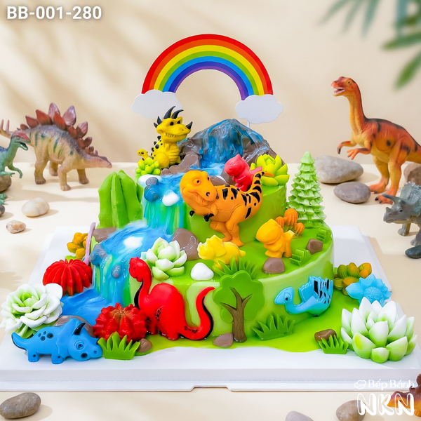 Bánh Sinh Nhật Khu Rừng Khủng Long Cho Bé (BB-001-280) 