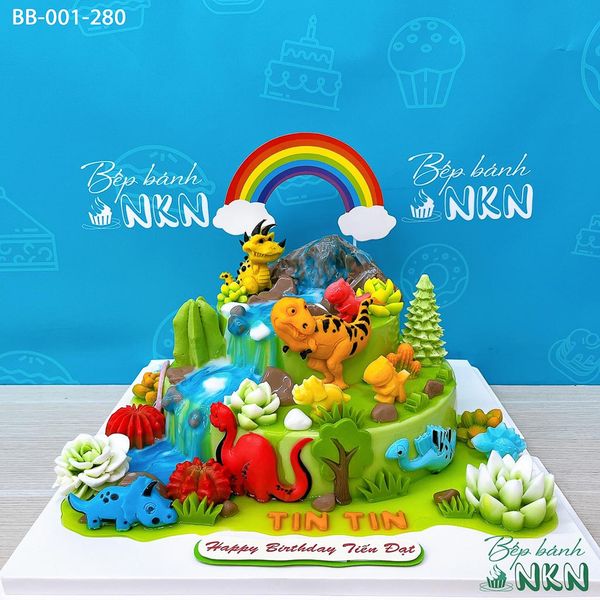  Bánh Sinh Nhật Khu Rừng Khủng Long Cho Bé (BB-001-280) 
