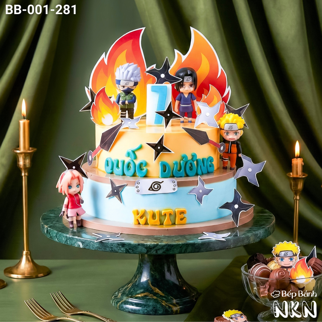  Bánh Sinh Nhật Naruto 2 tầng (BB-001-281) 