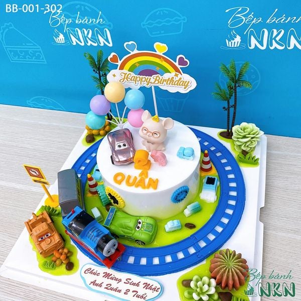  Bánh Sinh Nhật Xe Lửa Cho Bé Tuổi Tý (BB-001-302) 
