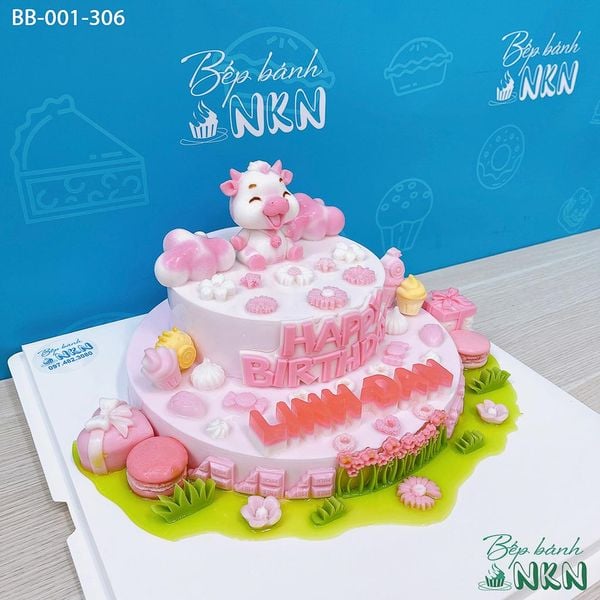  Bánh Sinh Nhật 2 Tầng Cho Bé Tuổi Sửu (BB-001-306) 