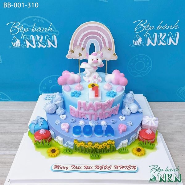  Bánh Sinh Nhật 2 Tầng Cho Bé Tuổi Sửu (BB-001-310) 