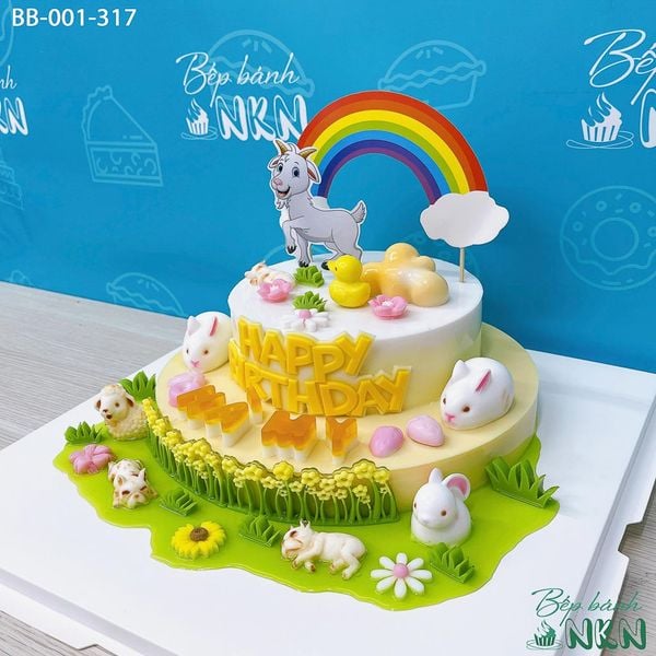  Bánh Sinh Nhật 2 Tầng Cho Bé Tuổi Mùi (BB-001-317) 