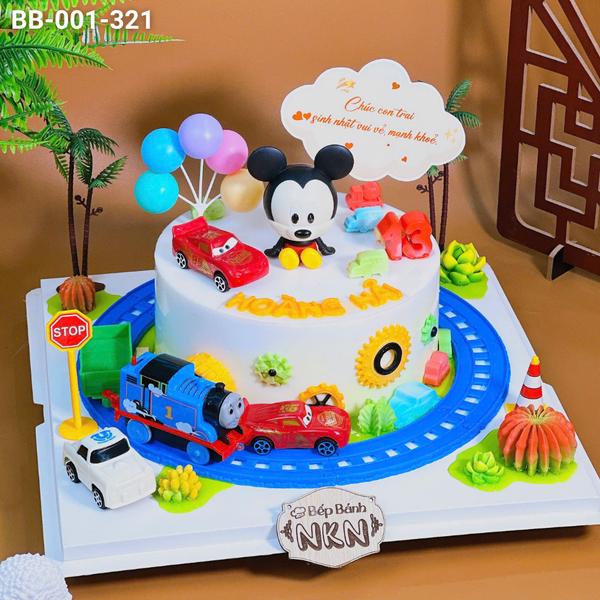  Bánh Sinh Nhật Xe Lửa Và Chuột Mickey (BB-001-321) 
